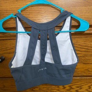 NVGTN Gray and White Sports Bra